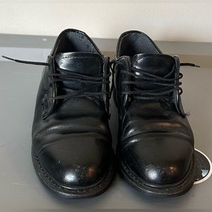 Bates Black Leather Uniform Oxfords Mens Size 6.5M Vibram Sole